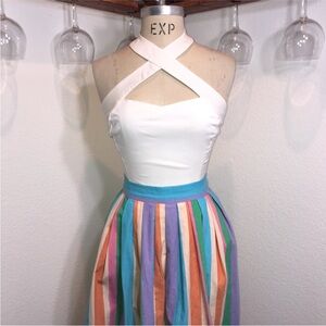 Modcloth multicolored swing skirt